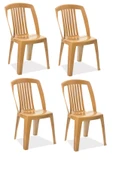 Papatya Favori Sandalye Teak 4lü - Plastik Bahçe Balkon Sandalyesi thumbnail 1