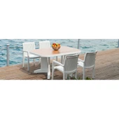 Papatya Laguna 100x165 Yeşil Masa - 8 Kişilik Balkon Bahçe Veranda Teras Dış mekan Masası thumbnail 9