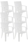 Papatya Alize Koltuk Beyaz 6lı Paket - Plastik Bahçe Balkon Koltuğu thumbnail 1