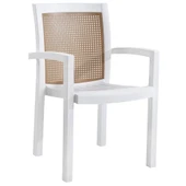 Papatya Vira Plastik Koltuk Beyaz - Plastik Bahçe Balkon Sandalyesi thumbnail 1