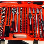 Lokma Anahtar Takımı 216 Parça Uzatma Kolu Mafsallı 1/2 3/8 1/4 Yıldız Tork Düz Set Bits Uç Allen thumbnail 8