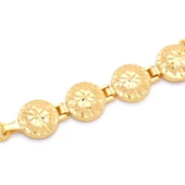 Altın Kaplama İmitasyon Çiçek Desenli Çeyrekli Çerçeve Bileklik BLK-1195 thumbnail 3