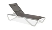 Papatya Wave Plastik Ayaklı Alüminyum Şezlong - Antrasit & Antrasit thumbnail 9