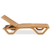 Papatya Myra Kolsuz Şezlong Küllü Kahve - Plaj Havuz Bahçe Şezlong thumbnail 7