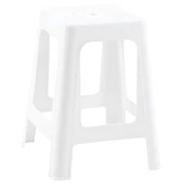 Papatya Mercan Plastik Tabure Teak - Bahçe Balkon Taburesi thumbnail 4