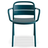 Papatya Balat Sandalye 4lü Paket Lal Kırmızı - Plastik Bahçe Balkon Mutfak Sandalyesi thumbnail 2