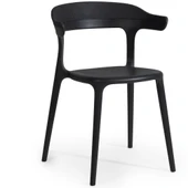 Papatya Luna Stripe Koltuk - Bahçe Balkon Mutfak Sandalyesi Beyaz thumbnail 3