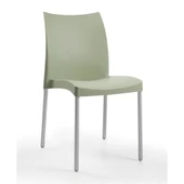 Papatya Marvel Sandalye - Alüminyum Ayaklı Bahçe Mutfak Balkon Sandalyesi -Turuncu thumbnail 5