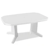 Papatya Laguna 100x165 Yeşil Masa - 8 Kişilik Balkon Bahçe Veranda Teras Dış mekan Masası thumbnail 2