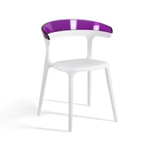 Papatya Luna Sandalye - Kahve Gövde & Solid Beyaz Font thumbnail 2