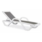 Papatya Myra Tex Kollu Şezlong - Teak İskelet & Bej Fileli thumbnail 6