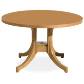 Papatya Nova Plastik Masa - 120lik Yuvarlak Balkon, Teras, Bahçe Masası -Beyaz thumbnail 2