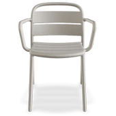 Papatya Balat Sandalye Lal Kırmızı - Plastik Bahçe Balkon Mutfak Sandalyesi thumbnail 4