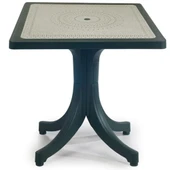 Papatya Pera Plastik Masa - 80x80 Kare Bahçe Balkon Masası -Teak & Ahşap Dekor thumbnail 3