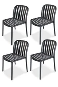 Papatya Galata Sandalye Antrasit 4lü Paket - Plastik Bahçe Balkon Mutfak Sandalyesi thumbnail 1