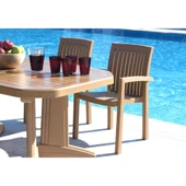 Papatya Neta Koltuk Teak - Plastik Bahçe Balkon Sandalyesi thumbnail 10