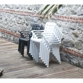 Papatya Pasha Plastik Koltuk Küllü Kahve 4lü Paket - Bahçe, Balkon, Teras Sandalyesi thumbnail 2