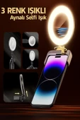 Şarjlı Taşınabilir Cep Telefonu&Kamera Selfi Işık Universal Güçlü Tiktok Youtube Aynalı Çekim Işığı thumbnail 1