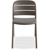 Papatya Beykoz Sandalye Antrasit - Plastik Bahçe Balkon Mutfak Sandalyesi thumbnail 5