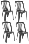 Papatya Favori Sandalye Antrasit 4lü - Plastik Bahçe Balkon Sandalyesi thumbnail 1