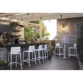 Papatya Joy Bar Sandalyesi 65 Cm Açık Gri - Kolçaksız thumbnail 10