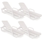 Papatya Avangarde Plastik Şezlong Kolçaklı Beyaz (4 ADET) thumbnail 1