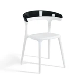 Papatya Luna Sandalye - Beyaz Gövde & Transparan Kırmızı Font thumbnail 9