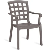 Papatya Pasha Plastik Koltuk Küllü Kahve - Bahçe, Balkon, Teras Sandalyesi thumbnail 1