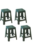 Papatya Mercan Plastik Tabure Yeşil 4lü Paket - Bahçe Balkon Taburesi thumbnail 1