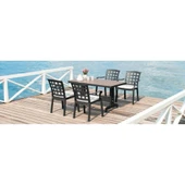 Papatya Pasha Plastik Koltuk Küllü Kahve 4lü Paket - Bahçe, Balkon, Teras Sandalyesi thumbnail 7