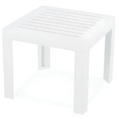 Papatya Suda Plastik Sehpa Beyaz 40x40x35 cm - Taşınabilir Demonte Yapı thumbnail 5