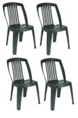 Papatya Favori Sandalye Yeşil 4lü - Plastik Bahçe Balkon Sandalyesi thumbnail 1