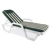 Papatya Avangarde Plastik Şezlong Kolçaklı Beyaz - Bahçe Balkon Plaj Şezlongu thumbnail 3