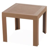 Papatya Suda Plastik Sehpa Antrasit 40x40x35 cm - Taşınabilir Demonte Yapı thumbnail 3