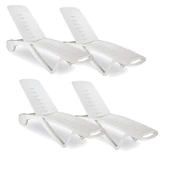 Papatya Elegance Plastik Şezlong Beyaz (4 ADET) thumbnail 1