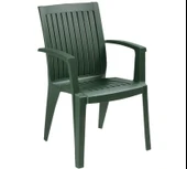 Papatya Alize Koltuk Beyaz 4lü Paket - Plastik Bahçe Balkon Koltuğu thumbnail 4