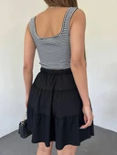 Şortlu Etek Beli Lastikli Parça Kumaş thumbnail 9