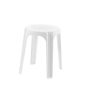 Papatya İnci Plastik Tabure Beyaz 4lü Paket - Bahçe Balkon Taburesi thumbnail 2