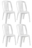 Papatya Favori Sandalye Beyaz 4lü - Plastik Bahçe Balkon Sandalyesi thumbnail 1