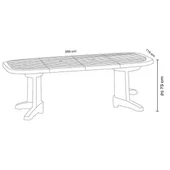 Papatya Magnum I Plastik Bahçe Masası 115x195 Teak thumbnail 6