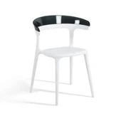 Papatya Luna Sandalye - Siyah Gövde & Solid Siyah Font thumbnail 7