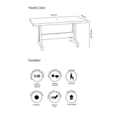 Papatya Nova Plastik Masa Teak - 70x120 Bahçe Balkon Masası thumbnail 5