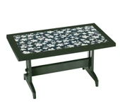 Papatya Pera Plastik Masa - 70x120 Bahçe Balkon Masası -Yeşil & Yaprak Dekor thumbnail 3