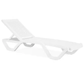 Papatya Myra Kolsuz Şezlong Teak - Plaj Havuz Bahçe Şezlong thumbnail 2