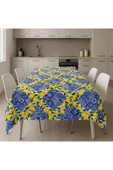 Leke Tutmaz Masa Örtüsü 3D Dijital Baskılı Limon Desenli thumbnail 1
