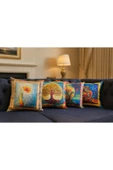 Kırlent kılıfı 3D Dijital Baskılı 4 Lü Takım Soyut Temalı Yastık Kılıfı thumbnail 6