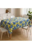 Leke Tutmaz Masa Örtüsü 3D Dijital Baskılı Limon Desenli thumbnail 3