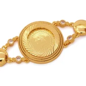 Altın Kaplama İmitasyon Desenli Yarım Altınlı Bileklik BLK-1191 thumbnail 2