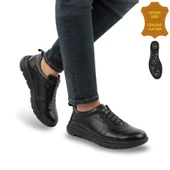 Muya Stone 6 Nokta Anatomik %100 Deri Erkek Ayakkabı Siyah thumbnail 2