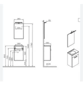Ardea 69564 Banyo Dolabı Seti Kapaklı, 40 cm, Parlak Beyaz thumbnail 7